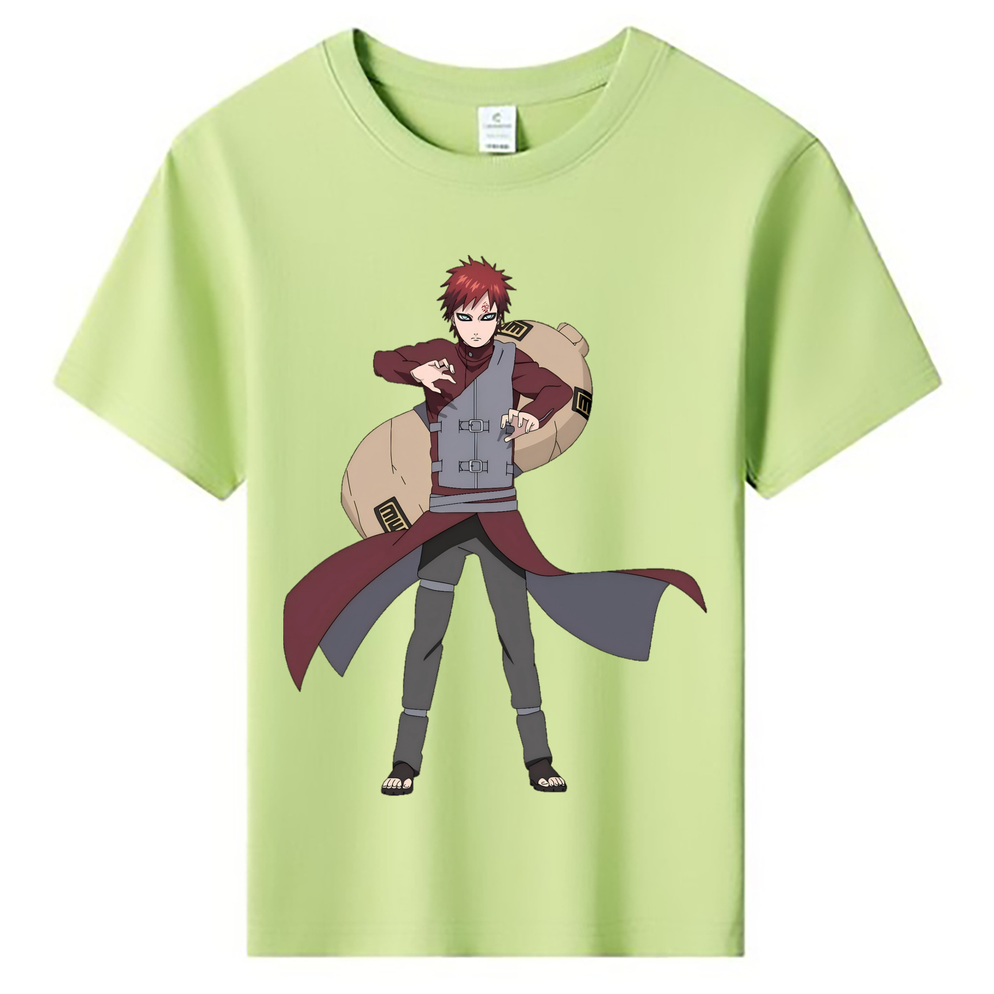 （画像用） NARUTO -ナルト- ガアラ Gaara 綿100％キッズTシャツ（フロントプリント）